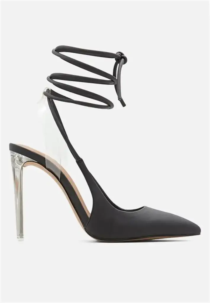[12345-35] Aura Minimal High Heel (35, Black)